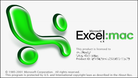 Excel 2000 for Mac Splash Screen (2000)